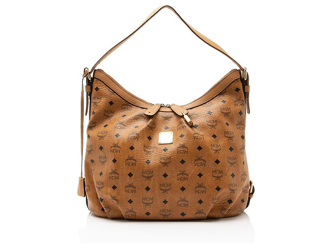 Sac Hobo MCM Visetos Marron Cuir