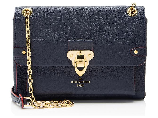 Borsa a tracolla Louis Vuitton Monogram Empreinte Vavin PM Blu