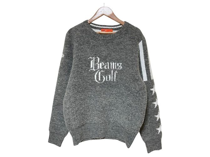 Autre Marque Pull en maille BEAMS GOLF US Flag Marron