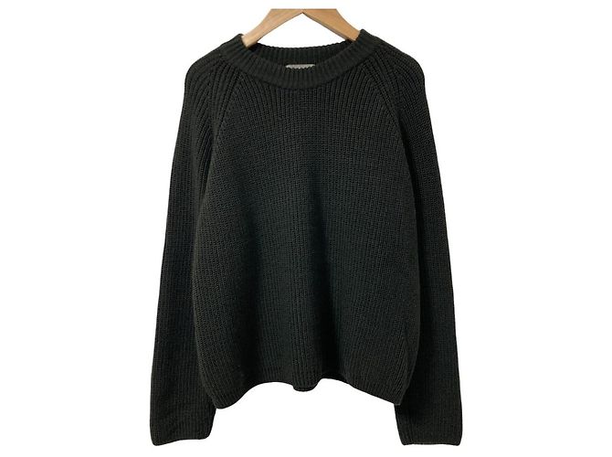 Autre Marque MARGARET HOWELL Grobstrick-Wollpullover Grün