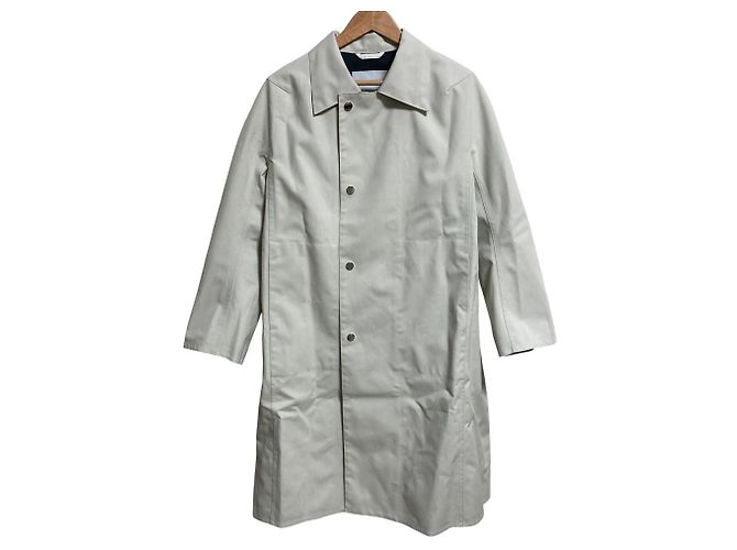 Autre Marque OVERCOAT Stand Collar Coat White Eggshell