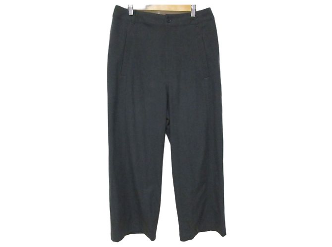 Autre Marque Lacoste Stretch-Twill Weite Hose Grün