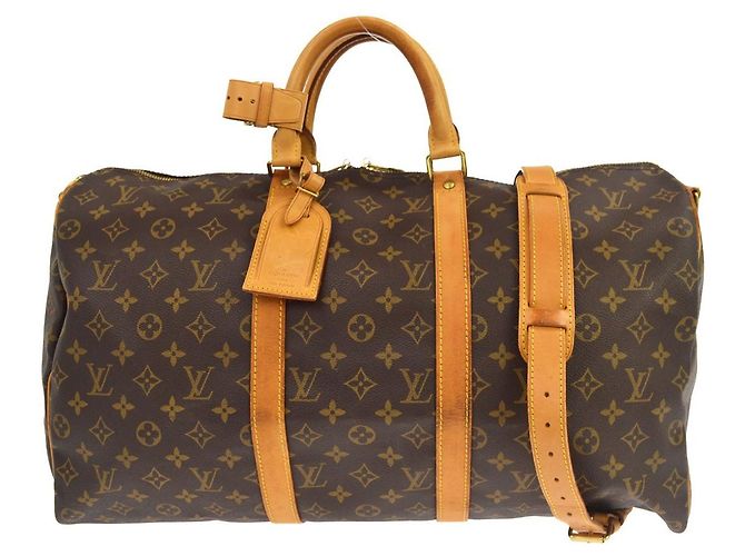 Louis Vuitton Keepall Bandouliere Monogram Canvas 50 Brown