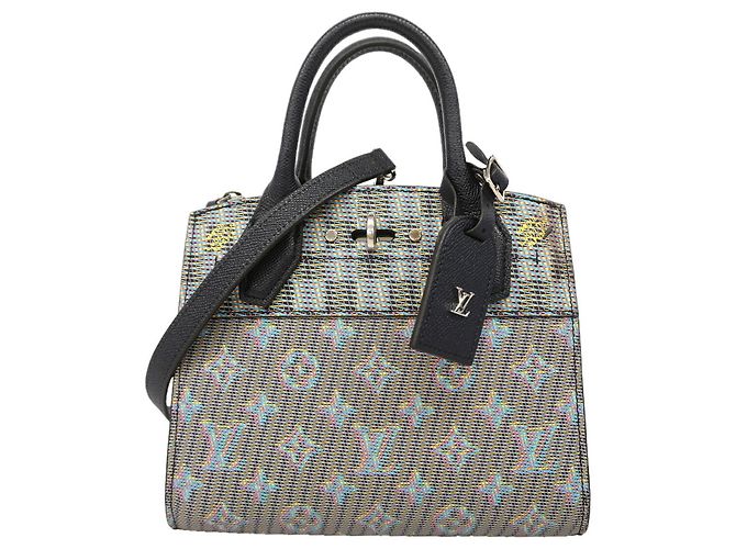 Sac à main Louis Vuitton Monogram LV Pop City Steamer MINI Bleu