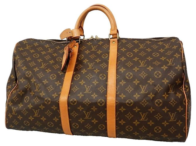 Louis Vuitton Boston Monogram Keepall 55 Braun