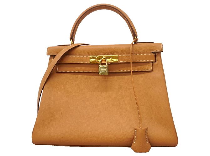 Hermès Bolsa Hermes Kelly 28 em Natural Sable
