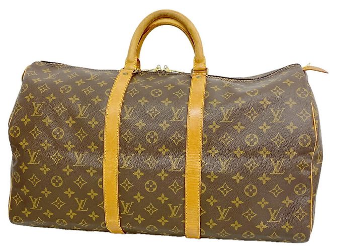 Sac Louis Vuitton Boston Monogram Keepall 50 Marron