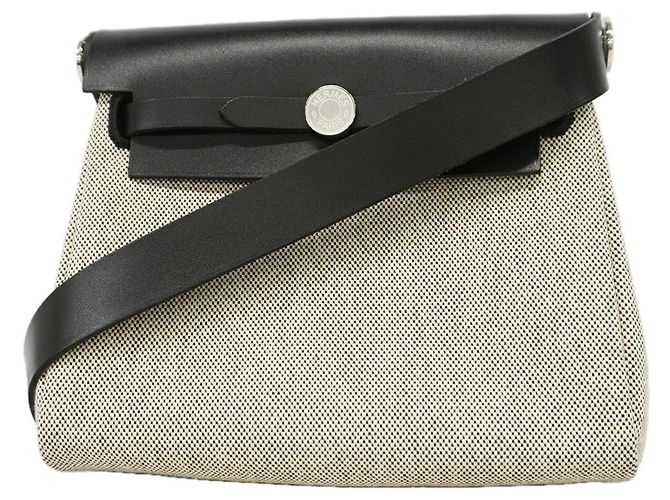 Hermès Borsa a tracolla Hermes Herbag Zip Mini Toile H Nero