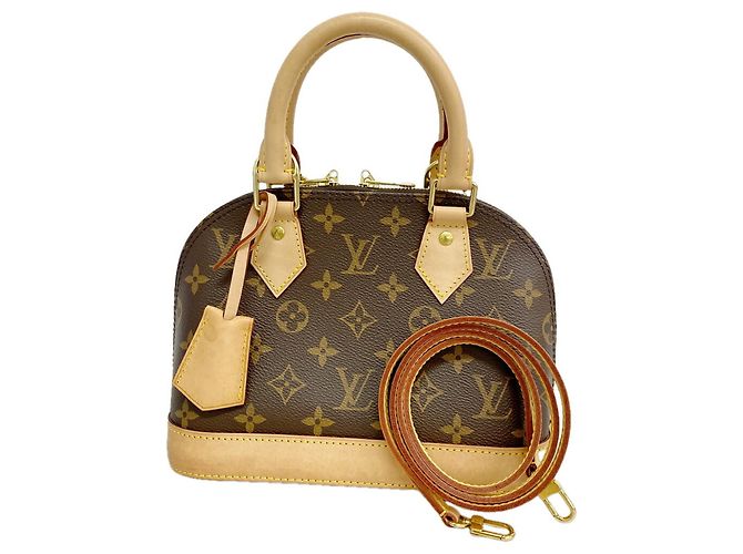 Borsa a mano Louis Vuitton Alma BB Monogram Marrone