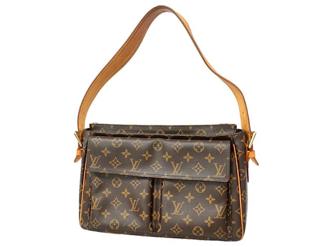 Borsa a tracolla Louis Vuitton Monogram Vivacite GM Marrone