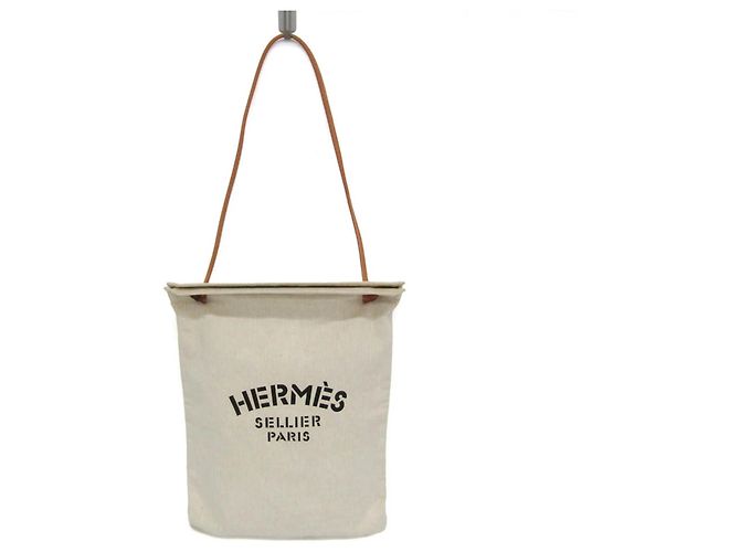 Hermès Hermes Aline Toile GM Beige