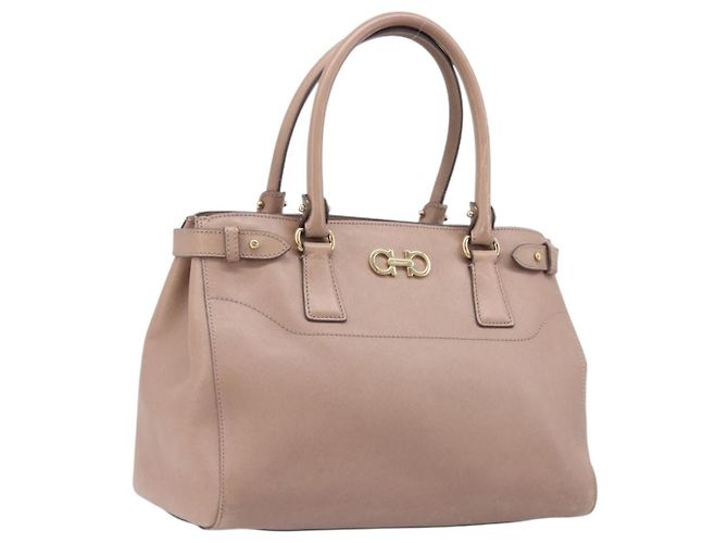 Salvatore Ferragamo Batik Leather Small Bege