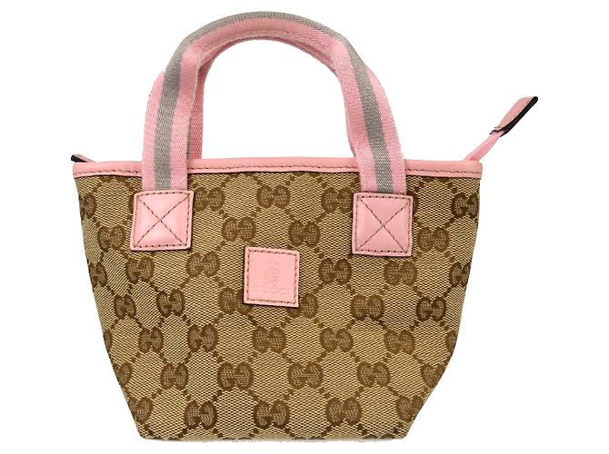 Gucci Kid's Web GG Canvas Mini Beige