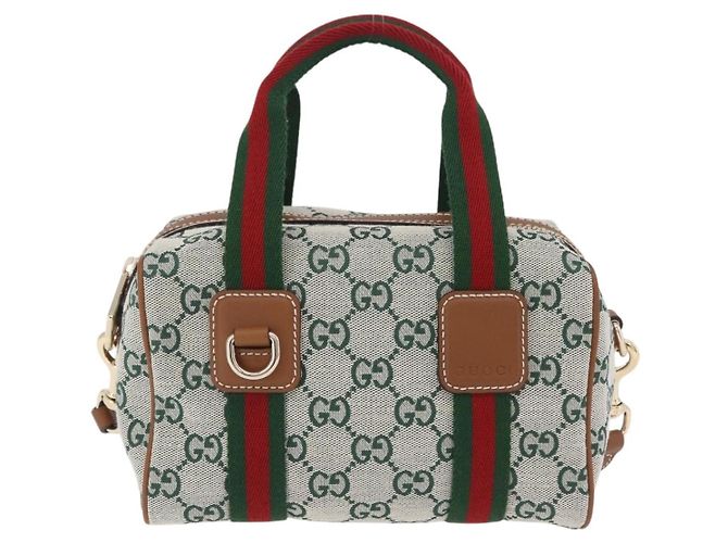 Gucci Web Boston GG Canvas Mini Vert