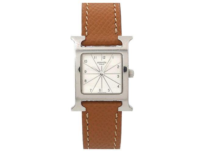 Hermès Reloj de pulsera para mujer Hermes H-Watch HH1 210 Silver Quartz