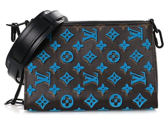 Louis Vuitton Triangle Messenger Blue Tuffetage Monogram Bag