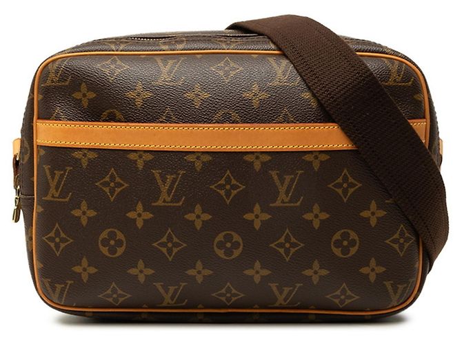 Bolsa de ombro Louis Vuitton Monogram Reporter PM Marrom Monograma