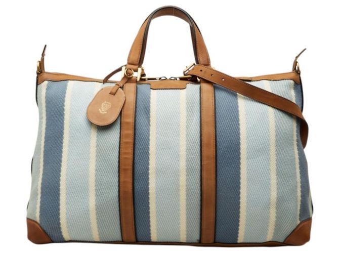 Bolsa Gucci Boston Shoulder Weekender Azul