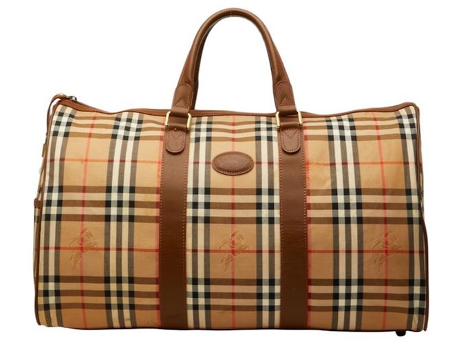 Bolsa Boston Burberry Nova Check Bege