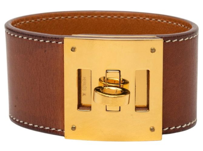 Hermès Pulseira Hermes Kelly Dog Marrom