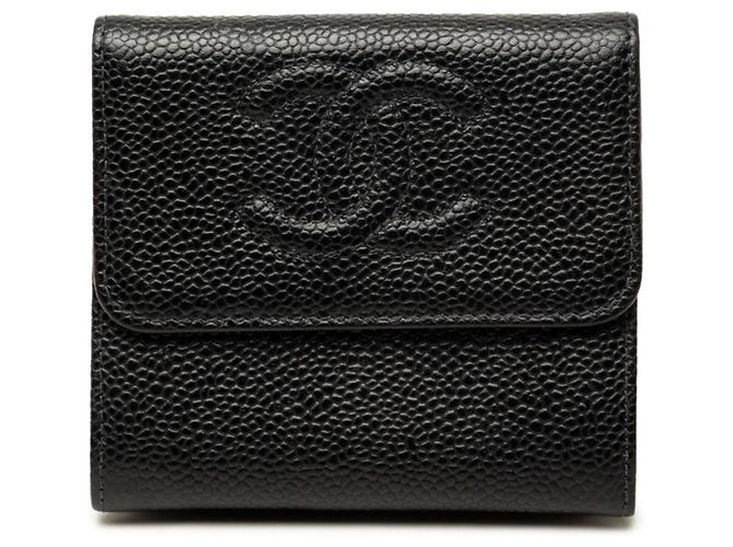 Chanel Coco Mark Bi-fold Wallet Black
