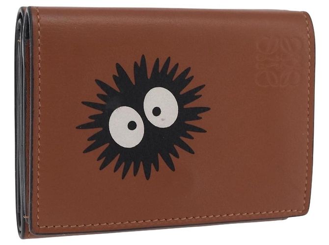 LOEWE Studio Ghibli Suswatari Portefeuille Cuir Brown Silver Auth 202509M Marron Argenté