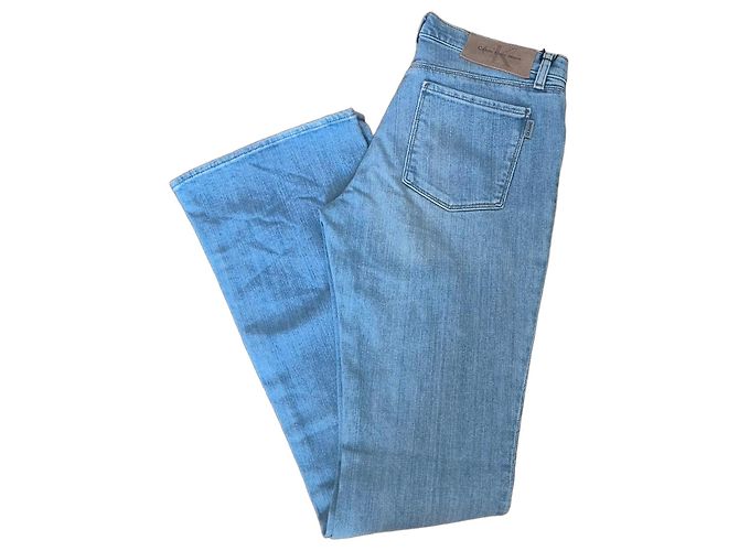 Calvin Klein Jeans Flare Donna Blu Chiaro Denim Stretch W30