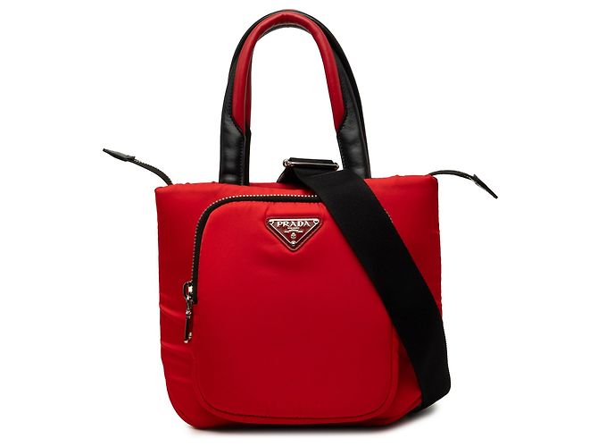 Tote Sac cabas satchel Prada Small Tessuto Pocket Cargo rouge