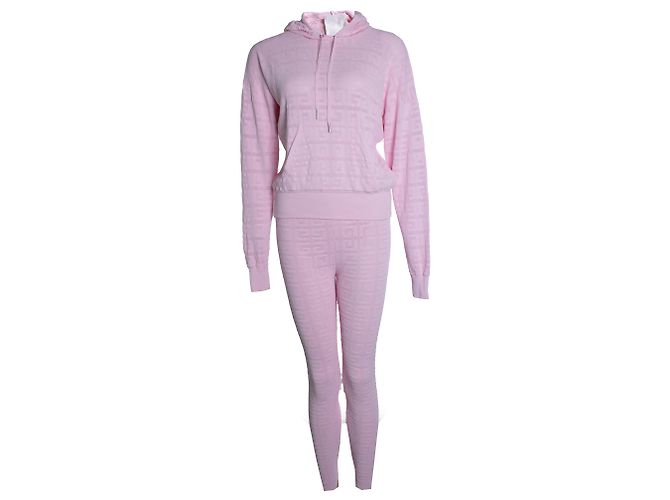 Givenchy, pink 4G jacquard knit twin set