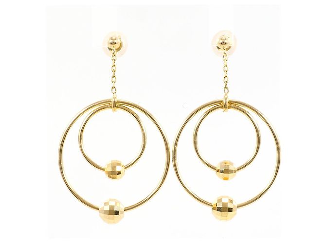 Autre Marque Orecchini a goccia in oro giallo 18K D'oro