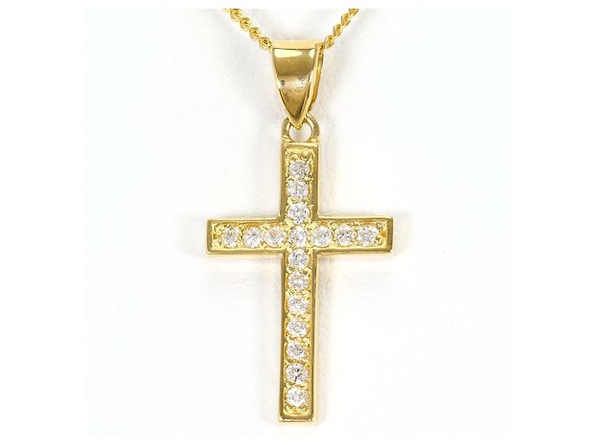Autre Marque Collana in oro giallo 18K con diamante D'oro