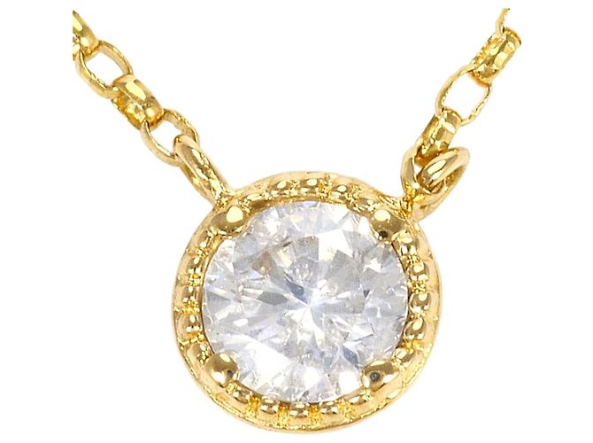 Autre Marque Collar de oro amarillo 18K con diamante Dorado