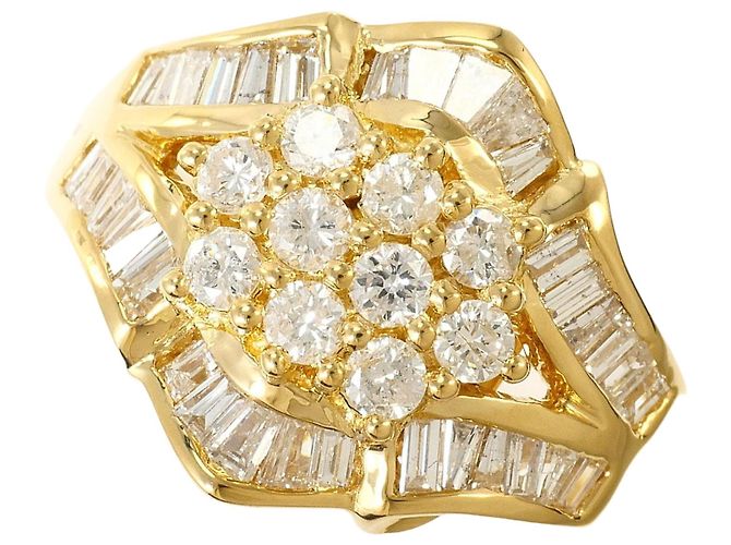 Autre Marque Ehering aus 18K Gelbgold mit Diamant Golden