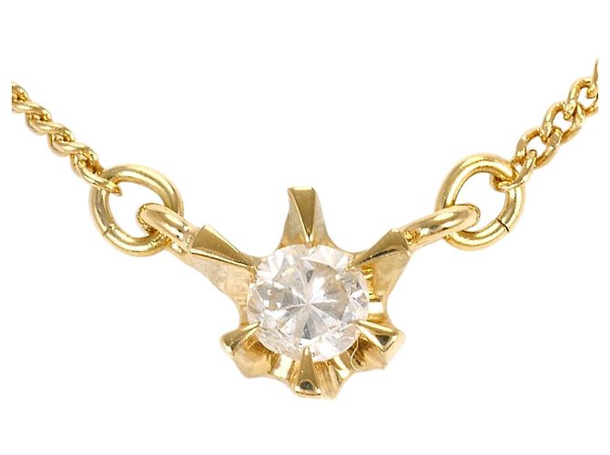 Autre Marque Collar de oro amarillo 18K con diamante Dorado