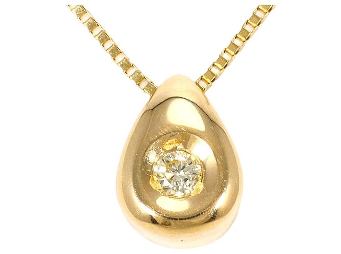 Autre Marque 18K Yellow Gold Necklace with Diamond Golden
