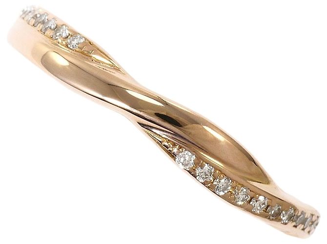 Autre Marque Bague alliance en or rose 18K avec diamant Doré
