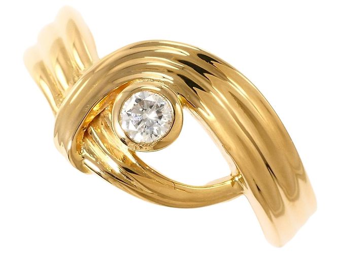 Autre Marque Ehering aus 18K Gelbgold mit Diamant Golden