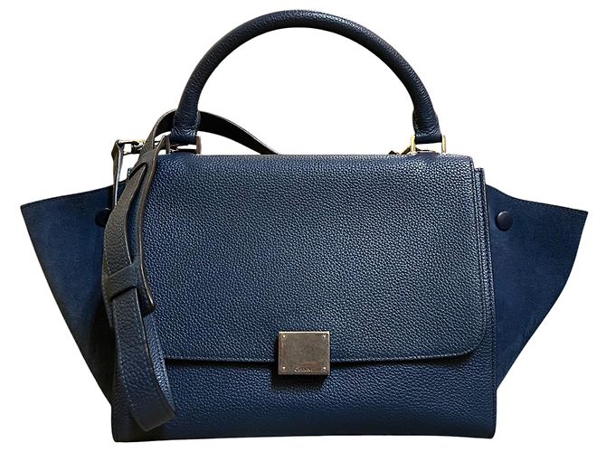 Céline Small Leather Trapeze Satchel