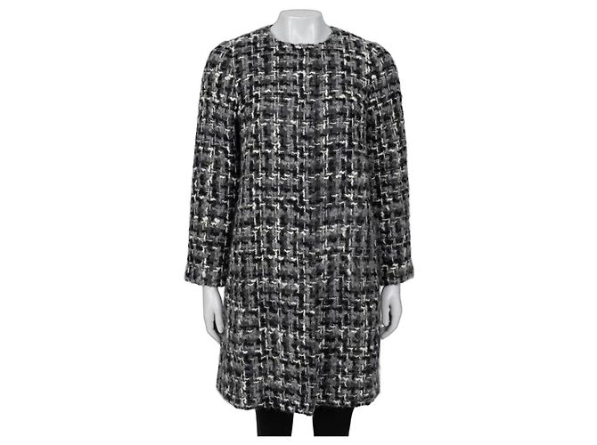 Dolce & Gabbana Wool Blend Collarless Coat Sz.40 Pre-owned