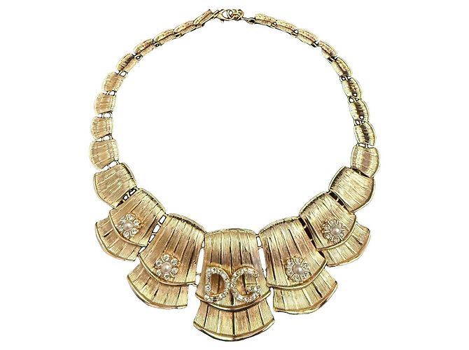 Collana Dolce & Gabbana DG Perle e Cristalli Dorata D'oro