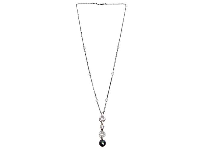Collana Cartier Himalia oro bianco diamanti e perle Argento