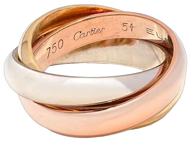 Anillo Cartier Trinity Oro 750/18K Gr. 51 Dorado
