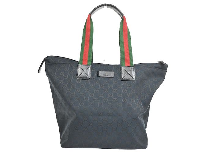 Gucci Web Zip GG Canvas Large Schwarz