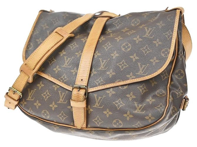 Louis Vuitton Saumur Monogram Canvas 35 Marrom