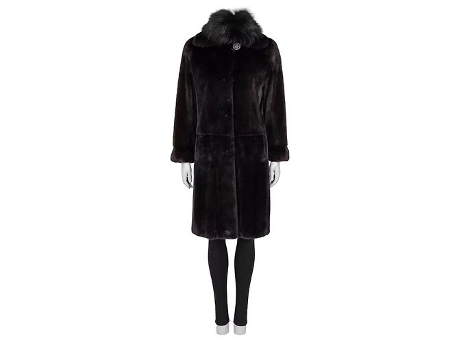 Autre Marque Abrigo Amato Black Straight Cut IT 40 S