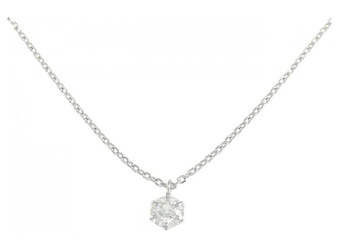 Autre Marque Colar de Pt850 e diamantes Prata