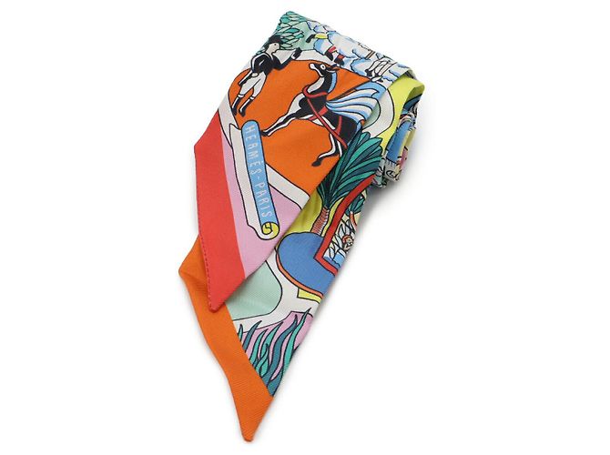 Pañuelo de seda Hermès Twilly Multicolor