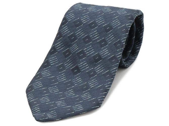 Hermès Seidenkrawatte Navy Blau Marineblau