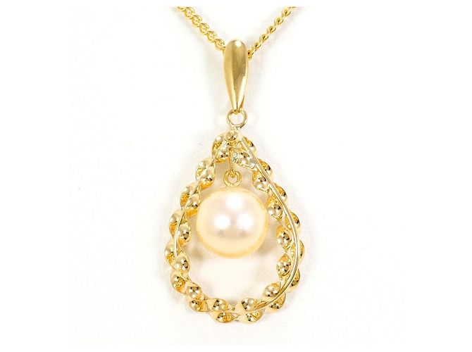 Autre Marque Collar de perlas Au750 Dorado