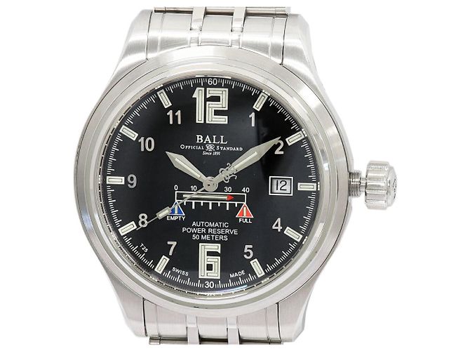 Autre Marque Reloj BALL WATCH Trainmaster de acero inoxidable Negro